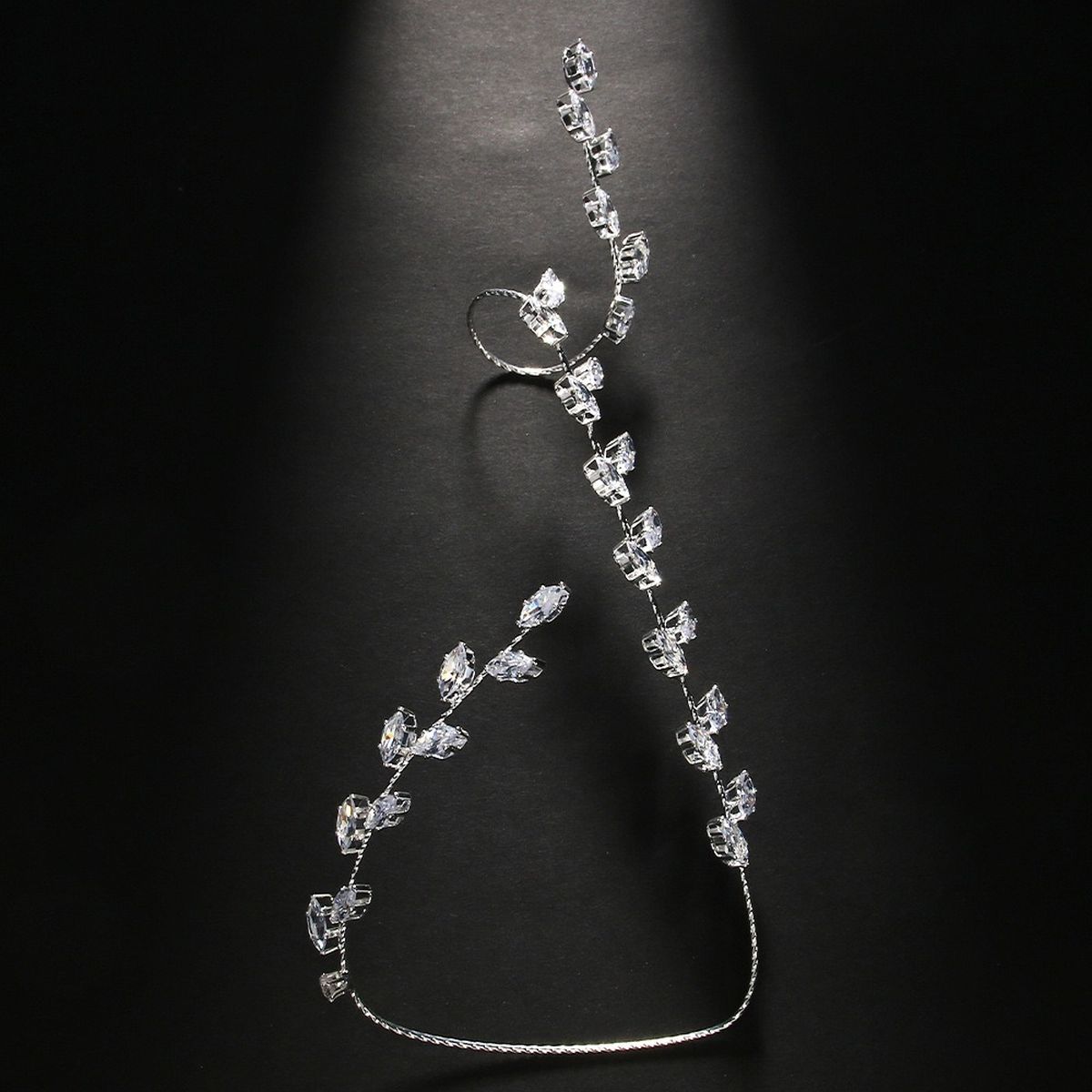 Marquise Floral Cubic Zirconia Knuckle Bracelet Ring For Women