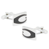 Rectangle Black Solid Cufflinks In Box