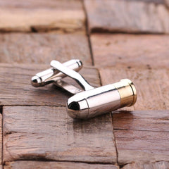 Bullet Silver Cufflinks In Box