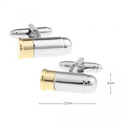 Bullet Silver Cufflinks In Box Group2