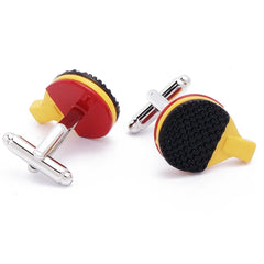 Table Tennis Bat Red Cufflinks In Box