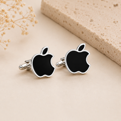 Apple Black Cufflinks In Box