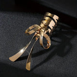 Ribbon 18K Gold Alloy Light Weight Hire Clip Accessories For Women