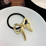 Ribbon Black 18K Gold Stainless Steel Anti Tarnish Hair Band Accessories For Women