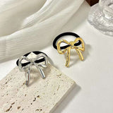 Ribbon Black 18K Gold Stainless Steel Anti Tarnish Hair Band Accessories For Women