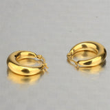 Daily Casual Stainless Steel Anti Tarnish 18K Gold Hoop Earring pair Women