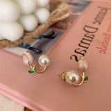 Tulip Pearl 18K Gold Ear Cuff Earring for Women