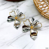 Floral Large Chunky 18K Gold 925 Silver Anti Tarnish Post Stud Earring For Women