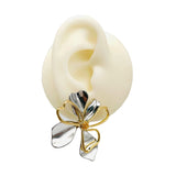 Floral Large Chunky 18K Gold 925 Silver Anti Tarnish Post Stud Earring For Women