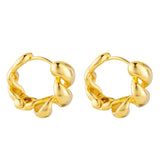 Cute Croissant 18K Gold Anti Tarnish Hoop Earring for Women