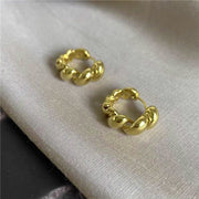 Cute Croissant 18K Gold Anti Tarnish Hoop Earring for Women