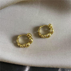 Cute Croissant 18K Gold Anti Tarnish Hoop Earring for Women