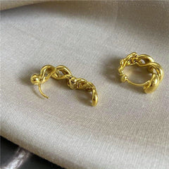 Cute Croissant 18K Gold Anti Tarnish Hoop Earring for Women