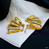 Four Layer 18K Gold Anti Tarnish Hoop Earring Pair For Women