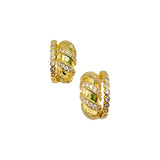 Tiny Cubic Zirconia 18K Gold Anti Tarnish Ear Cuff Earring For Women