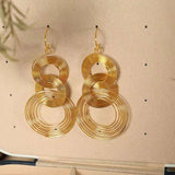 Join Ring 18K Gold Anti Tarnish Dangler Earring For Women