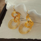 Join Ring 18K Gold Anti Tarnish Dangler Earring For Women