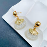 Mother Of Pearl White 18K Gold Anti Tarnish Dangler Earring Women