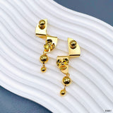 Flower Ball 18K Gold Anti Tarnish Dangler Earring For Women