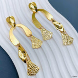 Dented Cone 18K Gold Anti Tarnish Dangler Tassel Earring For Women