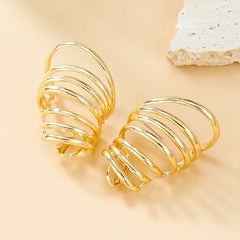 Swirl 18K Gold Ear Cuff Earring For Women