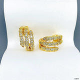 Snake 18K Gold Cubic Zirconia Anti Tarnish Ear Cuff Stud Earring For Women