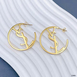 Luxury 18K Gold Stainless Steel Hoop Earring For Women