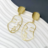 Face Mask 18K Gold Anti Tarnish Dangler Earring For Women