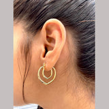 Heart Love 18K Gold Stainless Steel Anti Tarnish Hoop Earring For Women