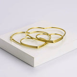 Big Dual Heart 18K Gold Anti Tarnish Hoop Earring For Women