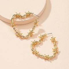 Hig Heart 18K Gold Anti Tarnish Hoop Earring For Women