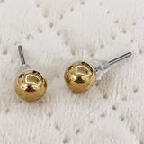 Simple Two Tone 18K Gold Silver Anti Tarnish Stud Earring For Women