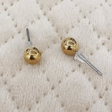 Simple Two Tone 18K Gold Silver Anti Tarnish Stud Earring For Women