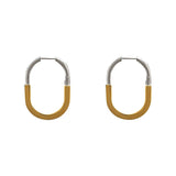 18K Gold Silver Anti Tarnish Oval Hoop Earring For Women