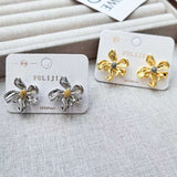 Flower 18K Gold Anti Tarnish Stud Earring Women