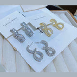 Infinity Baguette 18K Gold Cubic Zirconia Anti Tarnish Dangler Earring For Women