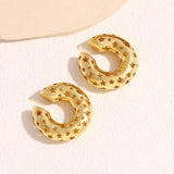 Star Stainless Steel 18K Gold Anti Tarnish Ear Cuff Earring For Women