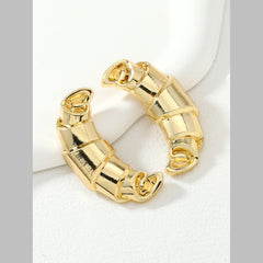 Croissant 18K Gold Stainless Steel Anti Tarnish Dangler Earring For Women
