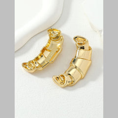 Croissant 18K Gold Stainless Steel Anti Tarnish Dangler Earring For Women