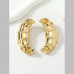 Croissant 18K Gold Stainless Steel Anti Tarnish Dangler Earring For Women