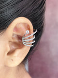 Sea Snail Cubic Zirconia 18K Gold Anti Tarnish Single Ear Cuff Earring For Women