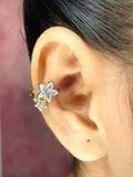 Star Cubic Zirconia 18K Gold Anti Tarnish Single Ear Cuff Earring For Women