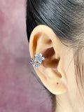 Star Cubic Zirconia 18K Gold Anti Tarnish Single Ear Cuff Earring For Women