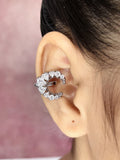 Crescent Moon Cubic Zirconia 18K Gold Anti Tarnish Single Ear Cuff Earring For Women