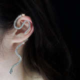 Snake Silver Anti Tarnish Single Ear Cuff Earring For Women