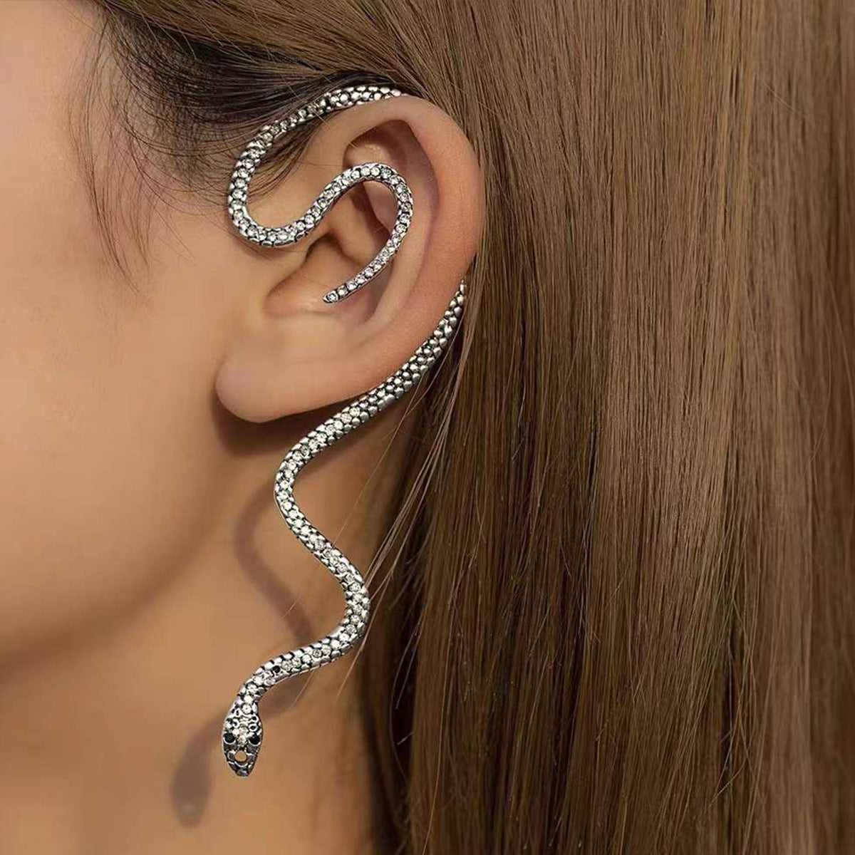 Snake Silver Anti Tarnish Single Ear Cuff Earring For Women Group3