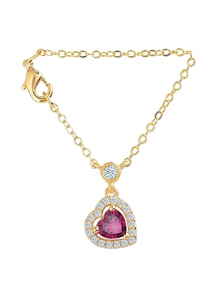 Luxury Heart Charm Rose Silver Gold CZ Anti Tarnish Brass Watch Charm