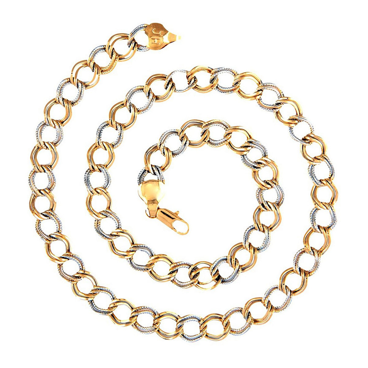 Honey Singh Links Gold Silver Plated Brass Short Chain 18" For Men