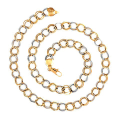 Honey Singh Links Gold Silver Plated Brass Short Chain 18" For Men