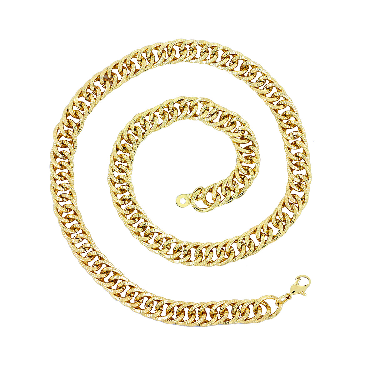 Stylish Curb 18K Gold 316L Stainless Steel 20" Chain Necklace Men